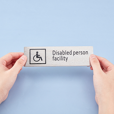 430 Stainless Steel Sign Stickers STAS-GF0001-06C-1