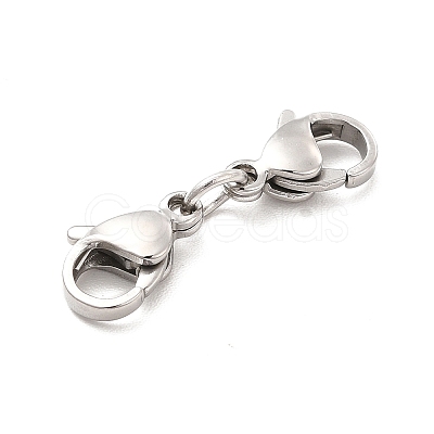 Non-Tarnish 304 Stainless Steel Double Lobster Claw Clasps LS-STAS-E178-01B-P-1