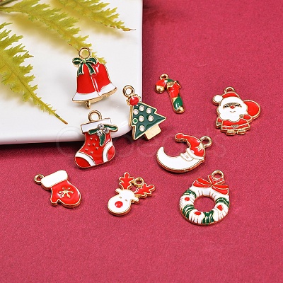 Alloy Enamel Pendants ENAM-SZ0001-19LG-1