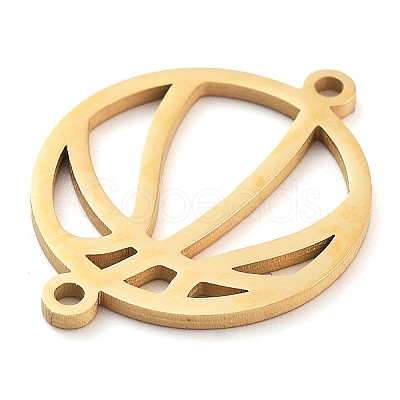 304 Stainless Steel Hollow Sport Ball Connector Charms STAS-M076-11G-1