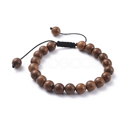 Adjustable Nylon Cord Braided Beaded Bracelets BJEW-JB04708-1