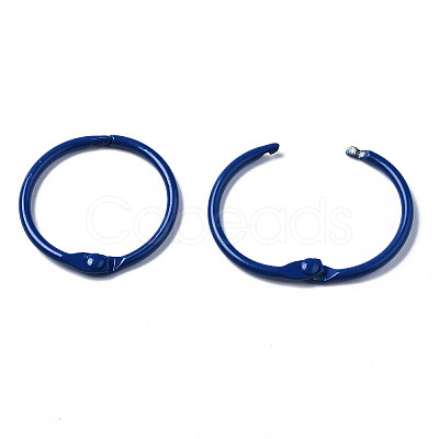 Spray Painted Iron Split Key Rings IFIN-T017-01B-1
