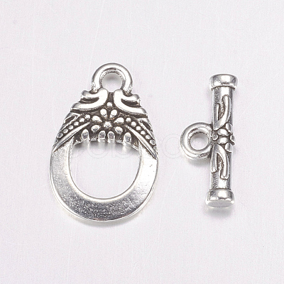 Tibetan Style Toggle Clasps AC2014-1