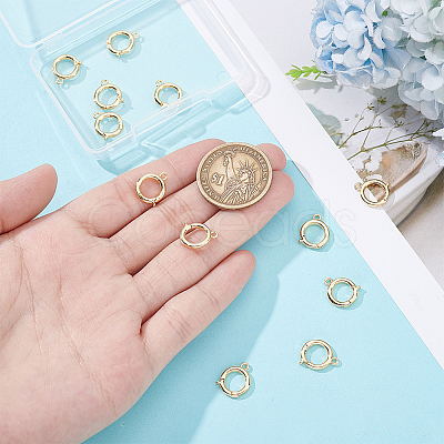 12Pcs Brass Fold Over Clasps KK-UN0005-14-1