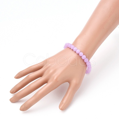 Acrylic Stretch Beaded Bracelets BJEW-JB05714-06-1