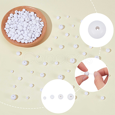 900Pcs Opaque Acrylic Beads MACR-SP0002-35A-1