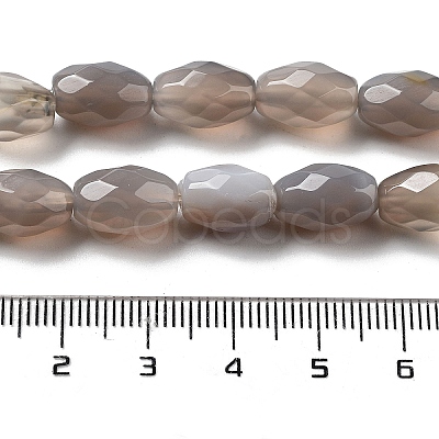 Natural Grey Agate Beads Strands G-P520-C11-01-1