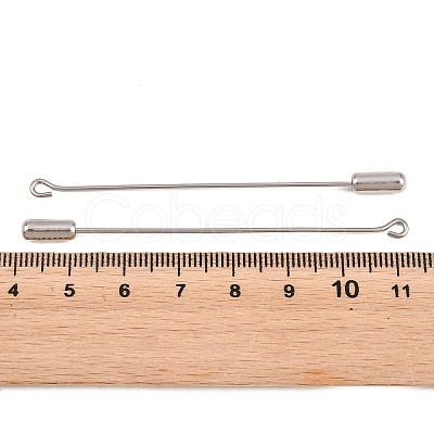 201 Stainless Steel Eyepin Pin Clutch Brooch Findings STAS-D266-01P-02-1