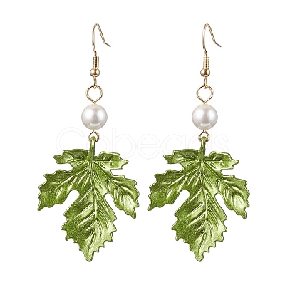 Painting Alloy Dangle Earrings EJEW-JE05740-1
