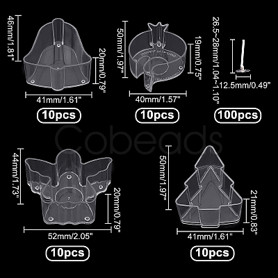 Mixed Shapes Plastic Candle Cups AJEW-PH0017-78-1