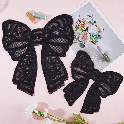 4Pcs 2 Styles Polyester Embroidery Iron on Clothing Patches PATC-GF0001-51B-1