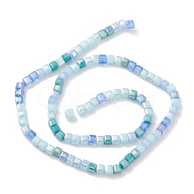 Gradient Color Electroplate Glass Bead Strands GLAA-E042-05A-1
