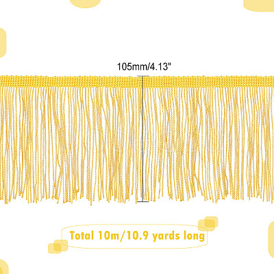 Polyester Latin Fringe Lace OCOR-WH0066-12A-04-1