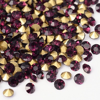 Back Plated Grade A Diamond Glass Pointed Rhinestone RGLA-SS6-016-1