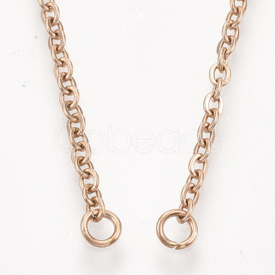 304 Stainless Steel Cable Chain Necklace Making STAS-T040-PJ209-3-46-1