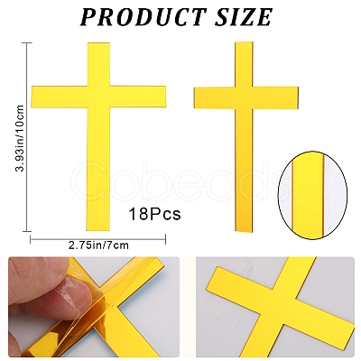 Acrylic Mirror Cake Toppers FIND-WH0152-206A-1