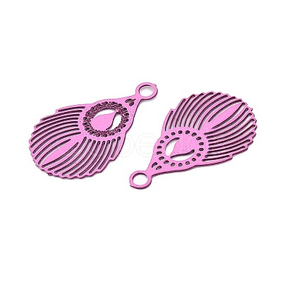 Spray Painted 430 Stainless Steel Pendants STAS-N121-08C-1