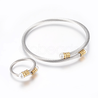304 Stainless Steel Jewelry Sets BJEW-H123-06GP-1
