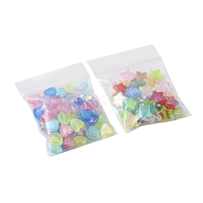 100Pcs 2 Styles Transparent Acrylic Beads OACR-YW0001-49-1