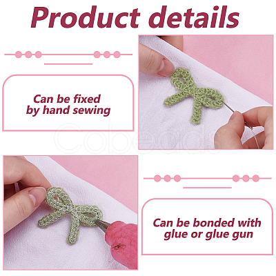 42Pcs 7 Colors Polyester Cloth Patches PATC-FG0003-15-1