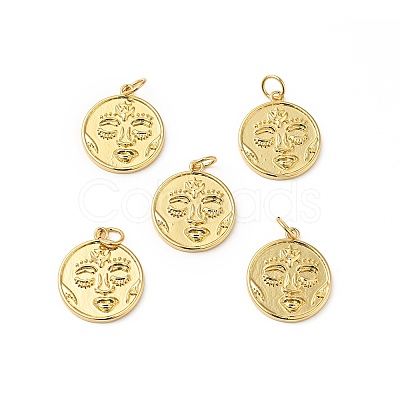 Rack Plating Brass Pendants KK-H431-52G-1