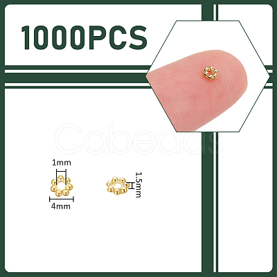 1000Pcs Tibetan Style Alloy Daisy Spacer Beads FIND-UN0004-20G-1