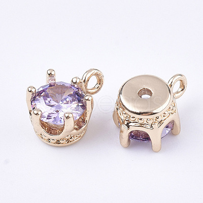 Transparent Glass Charms GLAA-T007-17C-1