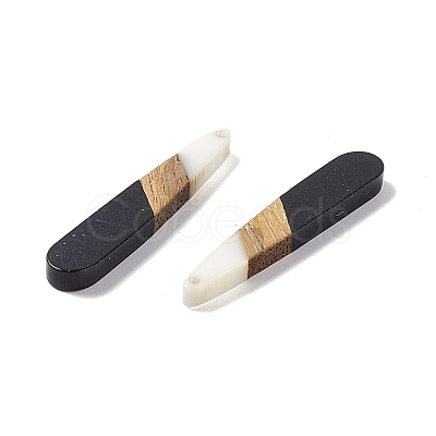 Opaque Resin & Walnut Wood Pendants RESI-M027-12D-1