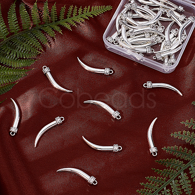 40Pcs Tibetan Style Alloy Pendants TIBEP-SC0002-03-1