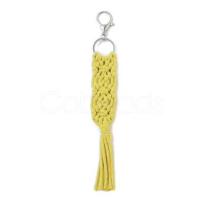 Handmade Macrame Nylon Thread Pendant Decorations HJEW-P019-05P-1