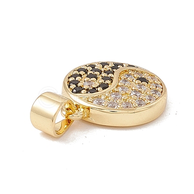 Brass Micro Pave Cubic Zirconia Charms Real 18K Gold Plated KK-G415-39G-01-1