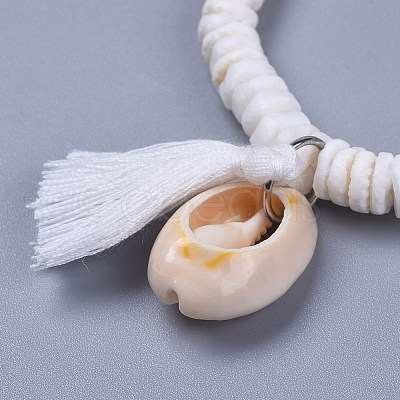 Cotton Thread Tassels Charm Bracelets BJEW-JB04385-04-1