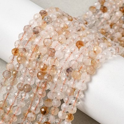 Natural Citrine(Heated) Beads Strands G-K366-C11-4mm-1