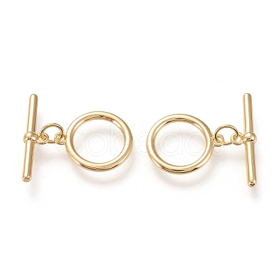 Brass Toggle Clasps X-KK-F820-07G-1