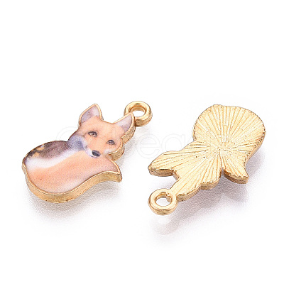 Painted Alloy Pendants PALLOY-P288-05G-07-1