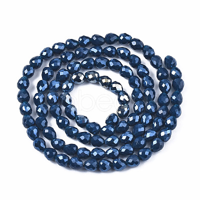Opaque Glass Beads Strands EGLA-T008-16A-1