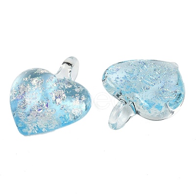 Lampwork Pendants FOIL-K003-02E-1