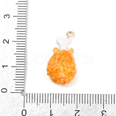Drumstick Shrimp Alloy Enamel Pendants LS-ENAM-P264-01F-G-1