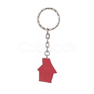 Christmas Theme Resin Pendant Keychain KEYC-JKC00443-1