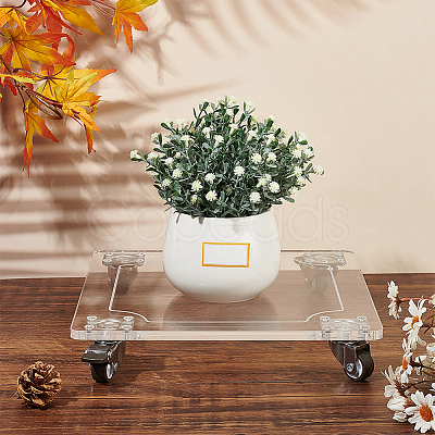 Acrylic Holder Tray for Planter Pots AJEW-WH0166-23C-1