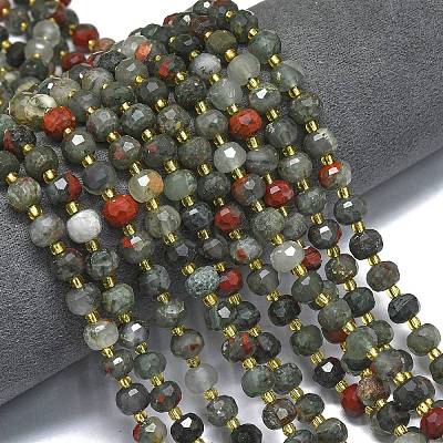 Natural African Bloodstone Beads Strands G-K389-E80-01-1