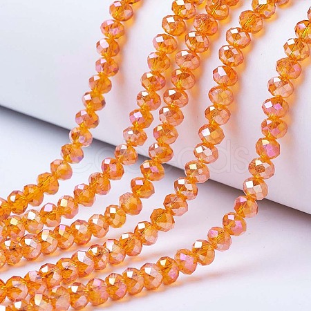 Electroplate Glass Beads Strands EGLA-A034-T8mm-B16-1