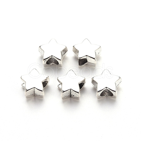 Tibetan Style Alloy European Beads TIBE-N006-100AS-LF-1