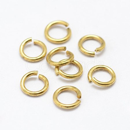 Brass Saw Cut Open Jump Rings KK-P096-08-B-1