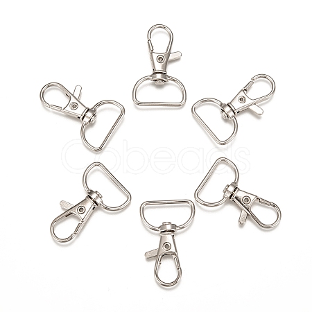 Zinc Alloy Swivel D Rings Lobster Claw Clasps E341-8-1