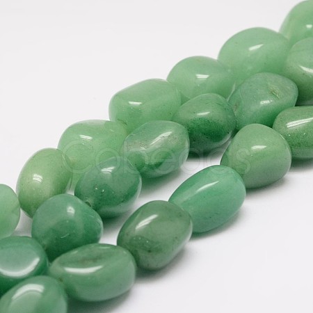 Natural Green Aventurinee Bead Strands G-K153-D20-1