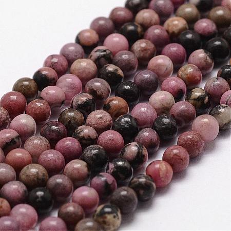 Natural Rhodonite Beads Strands G-D840-59-8mm-1