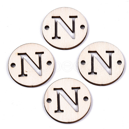 Unfinished Natural Poplar Wood Links Connectors WOOD-S045-140B-01N-1