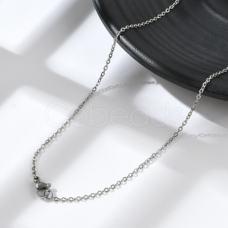 Non-Tarnish 304 Stainless Steel Cable Chains Necklace for Men Women NJEW-N050-A02-S15-1