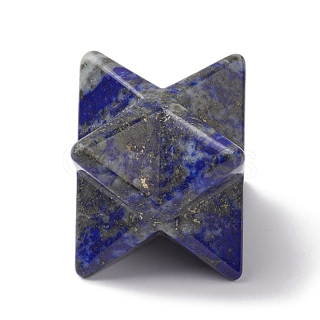 Natural Lapis Lazuli Sculpture Healing Crystal Merkaba Star Ornament G-C110-08A-1